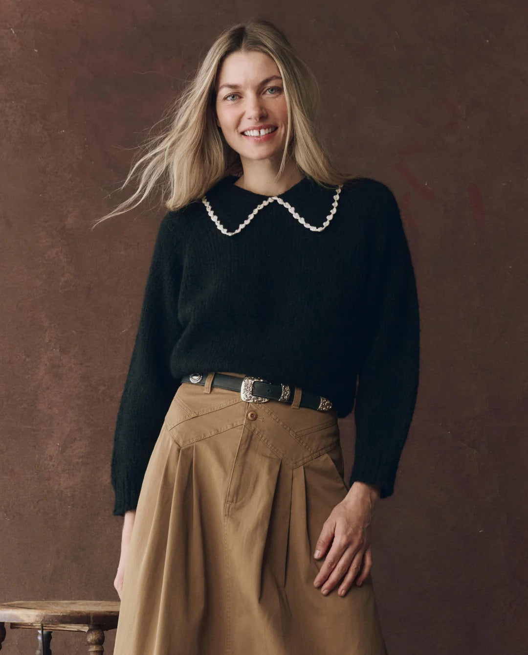 The Crochet Collar Pullover