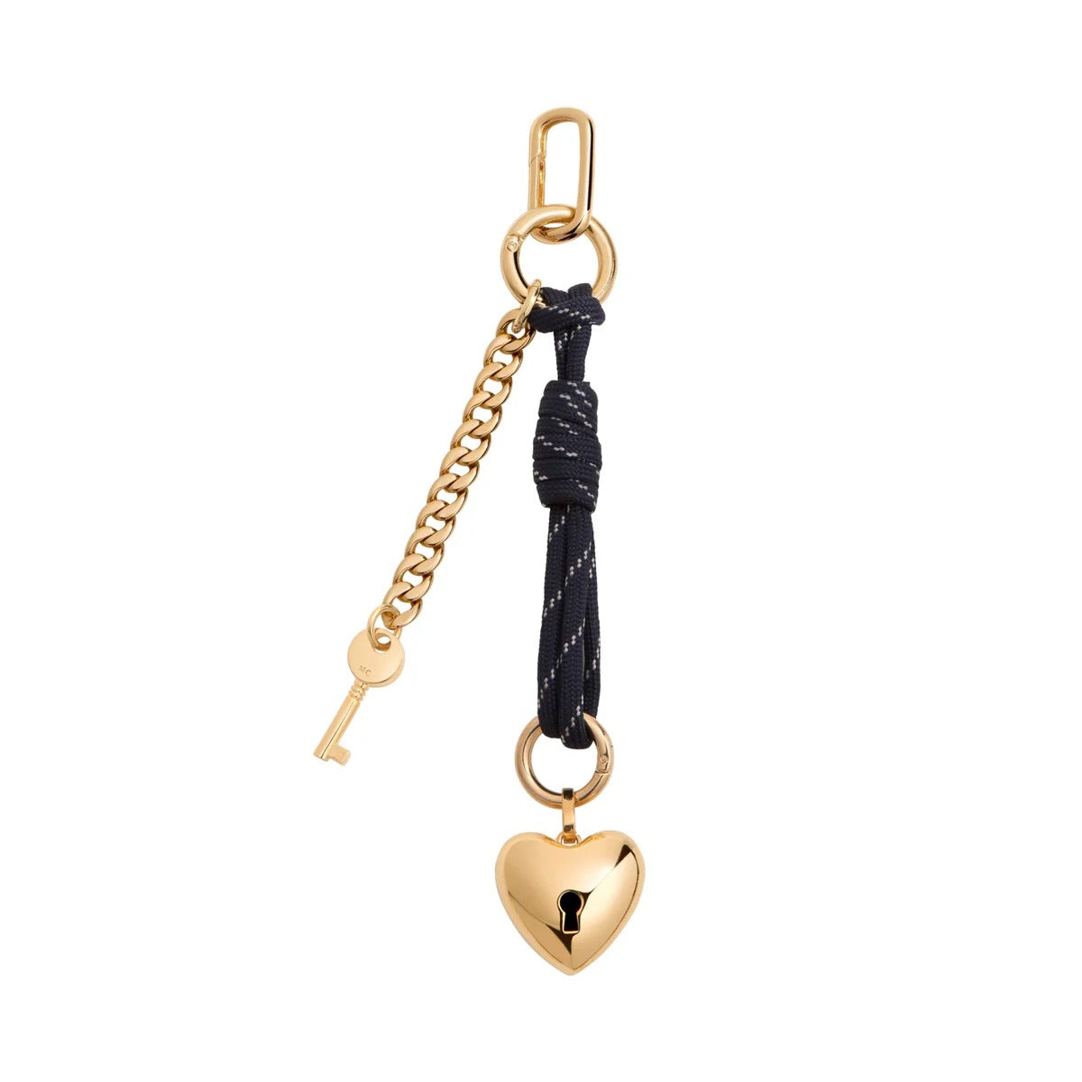 Heart and Lock Bag Charm