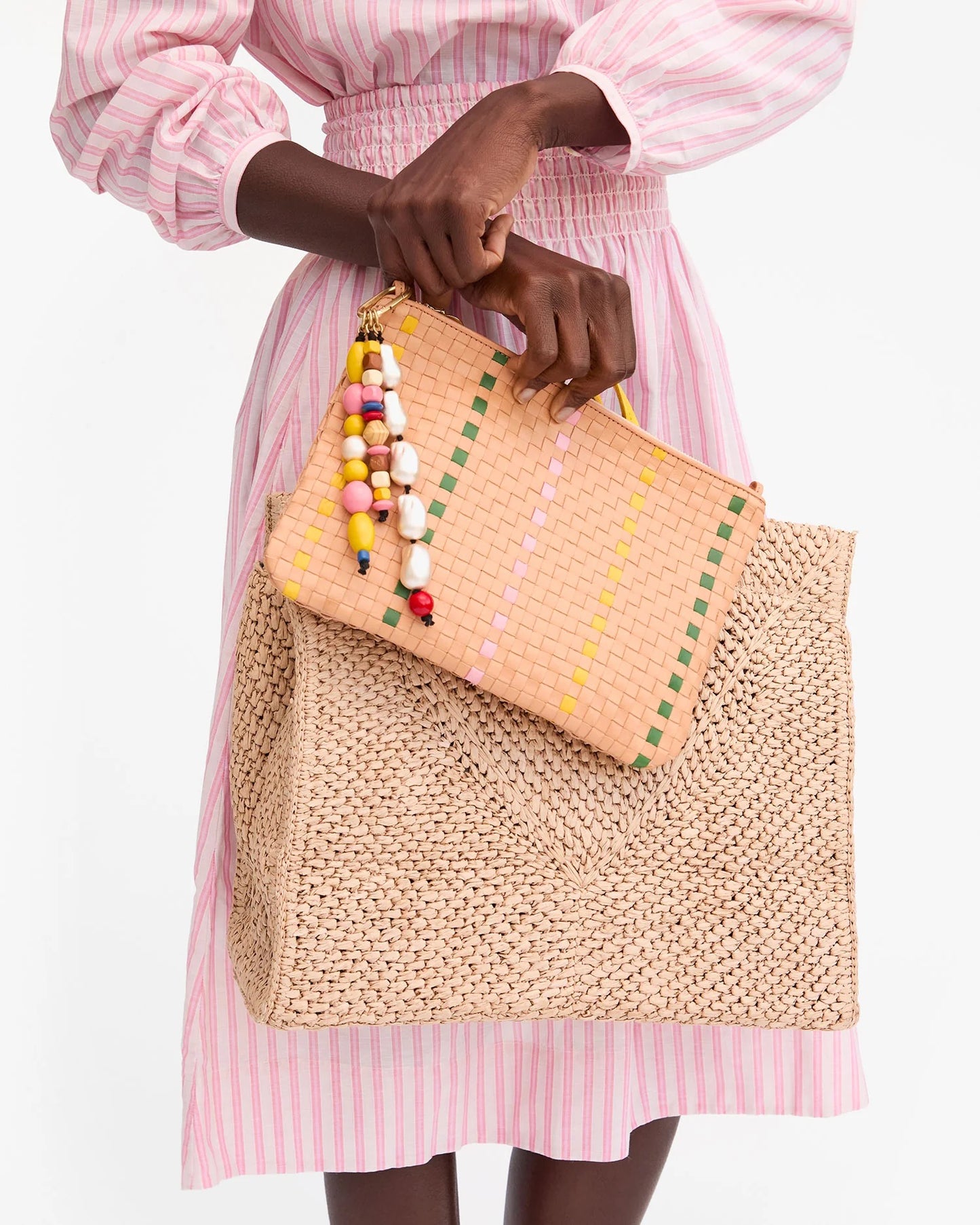 Multi Beaded Bag Charm