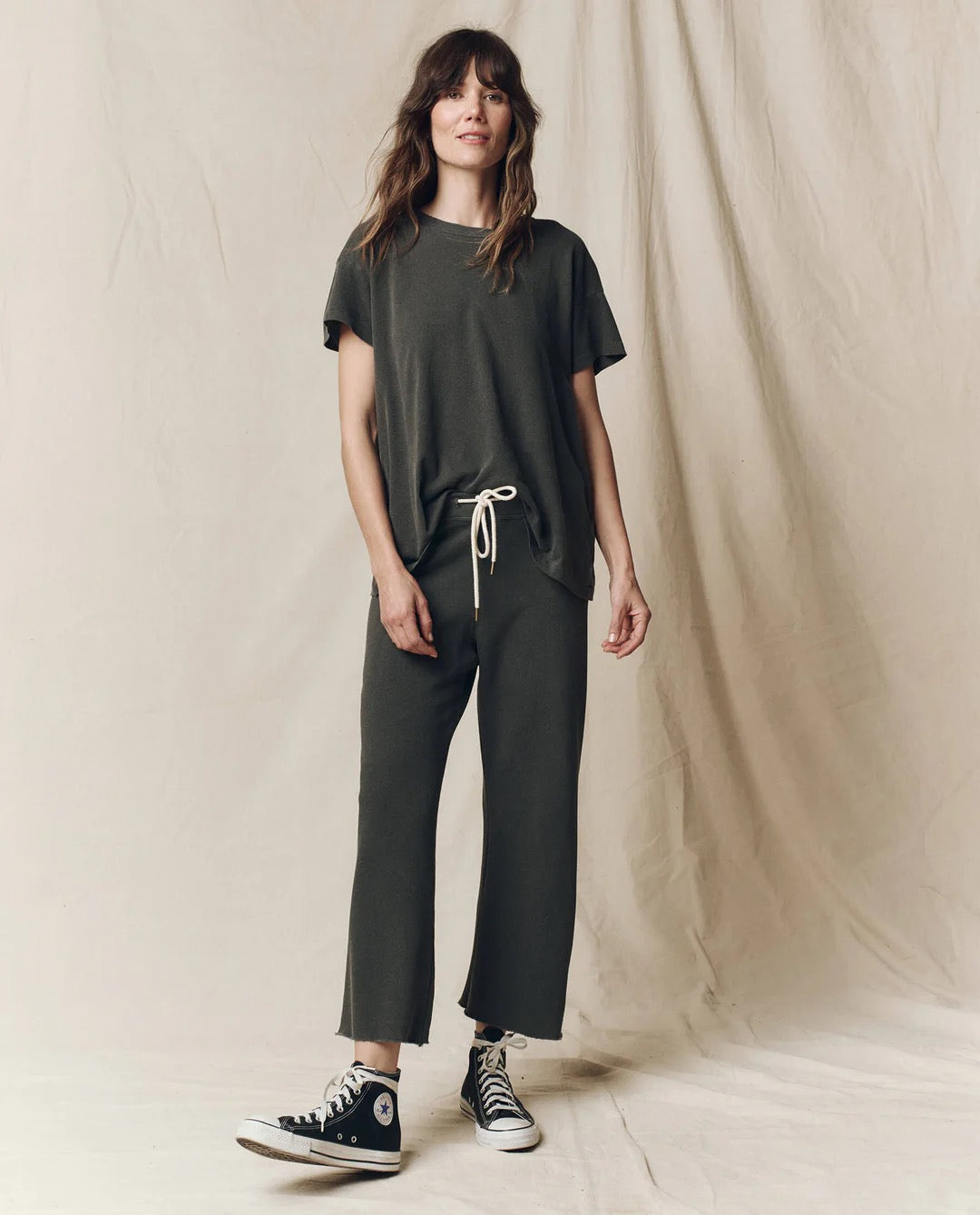 The Wide Leg Cropped Sweatpant