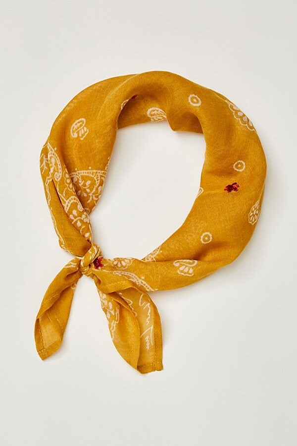 Embroidered Daisy Bandana