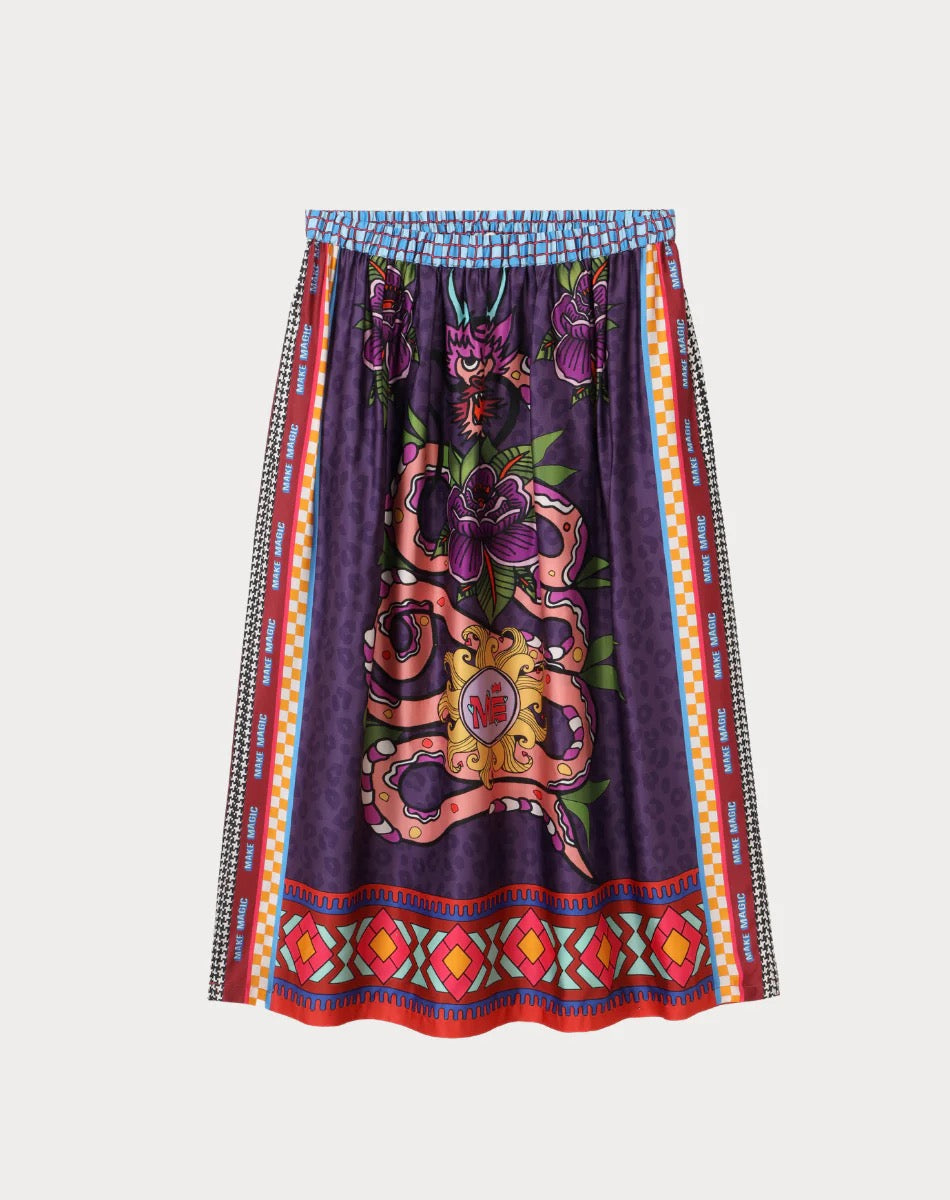 Vanessa Dragon Midi Skirt