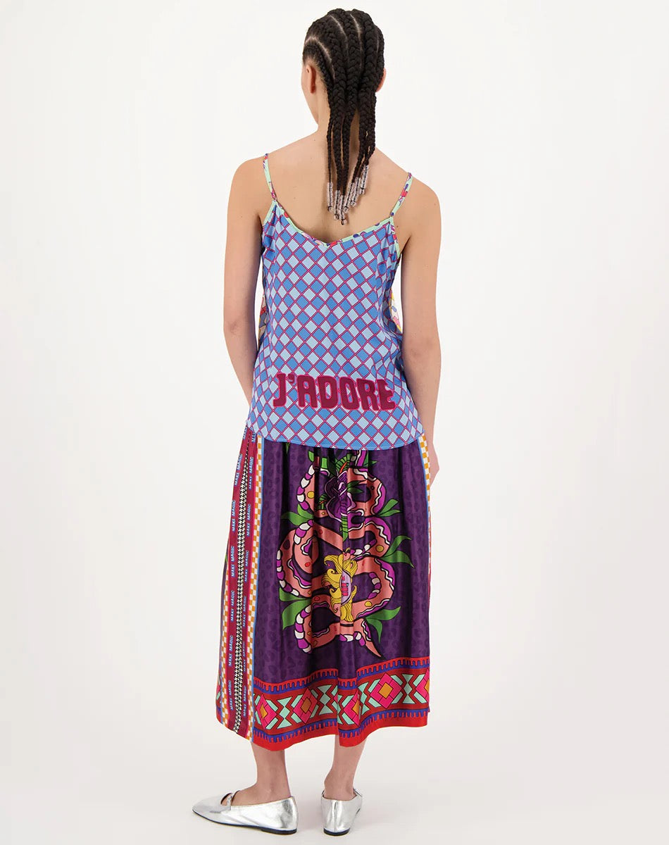 Vanessa Dragon Midi Skirt