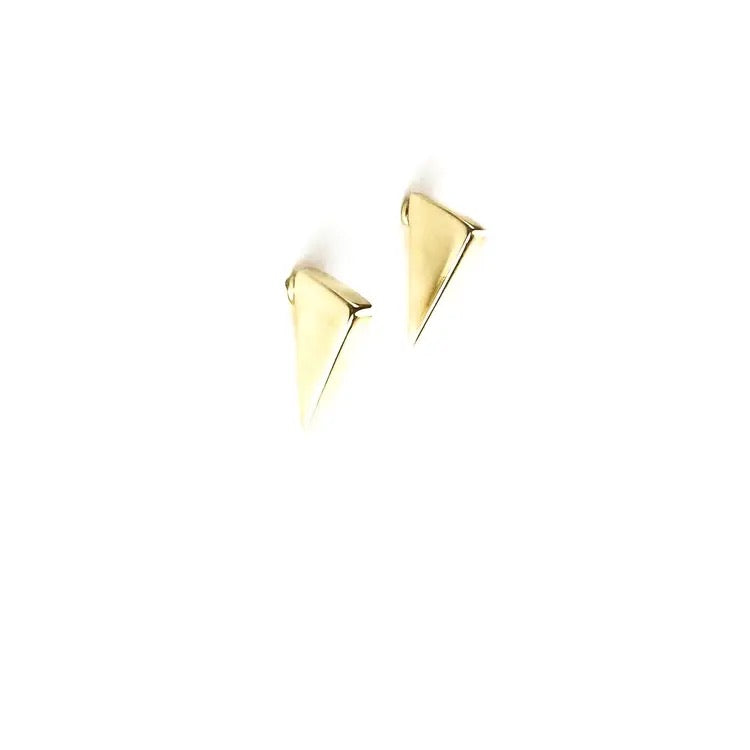 Brass Mini Triangle Stud Earrings