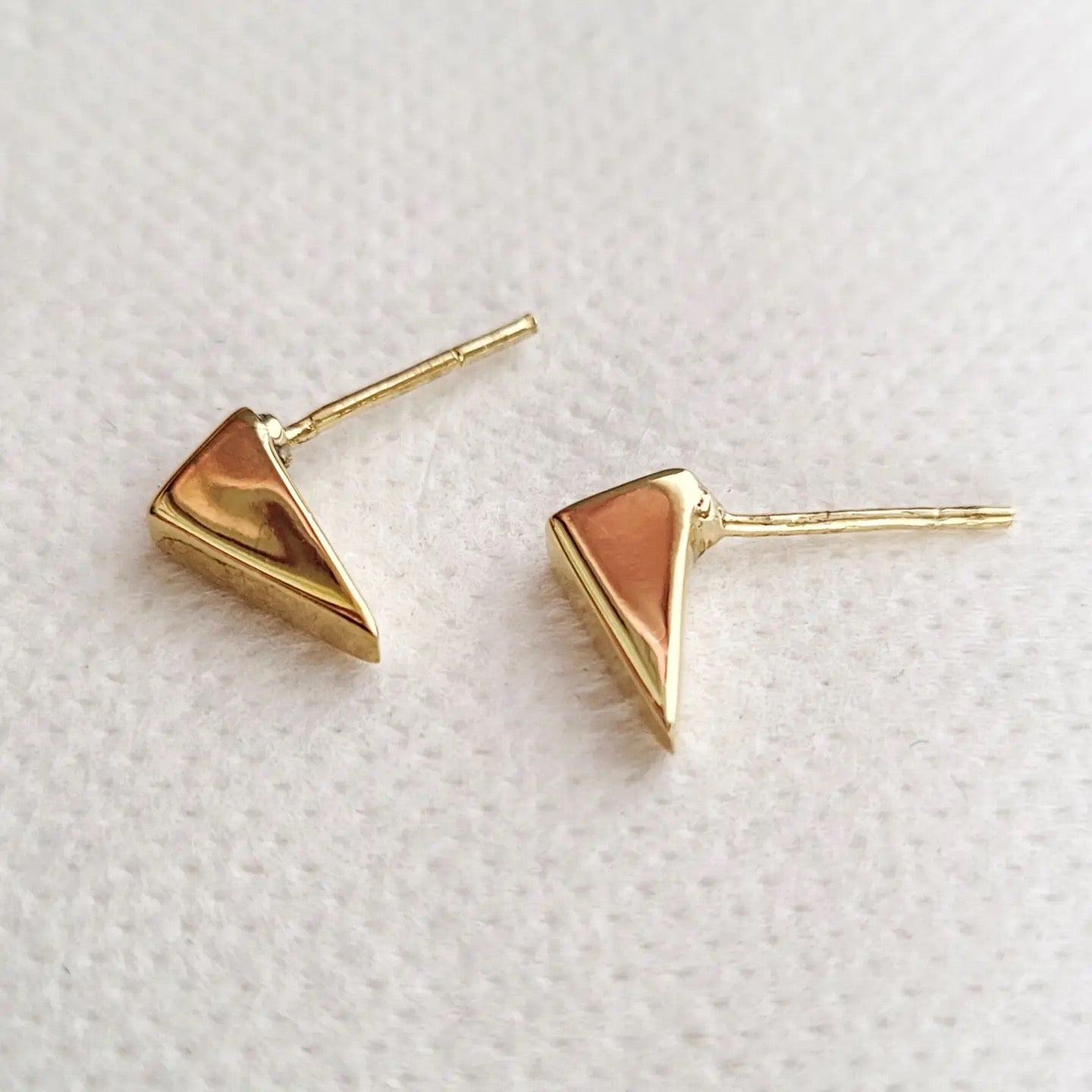 Brass Mini Triangle Stud Earrings