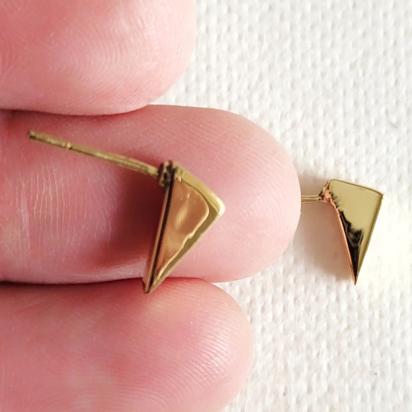 Brass Mini Triangle Stud Earrings