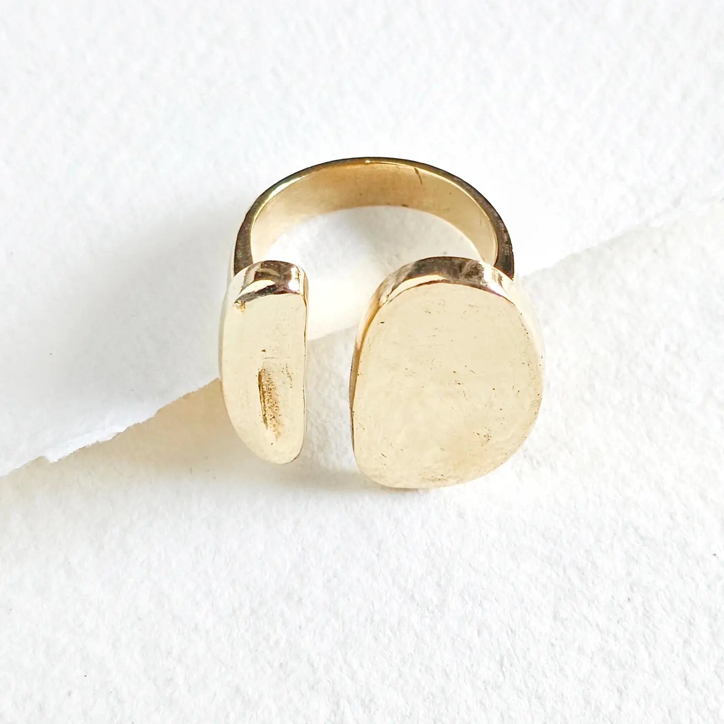 Brass Organic Orb Ring