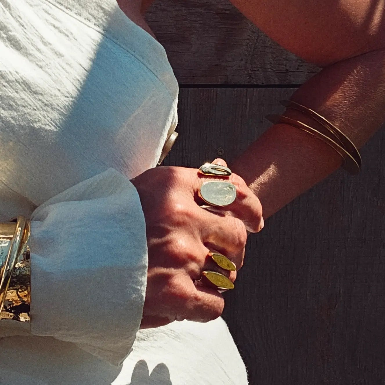 Brass Organic Orb Ring