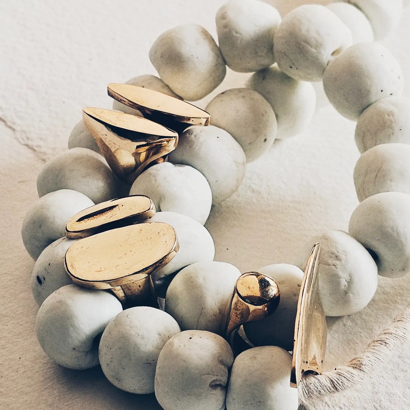 Brass Organic Orb Ring