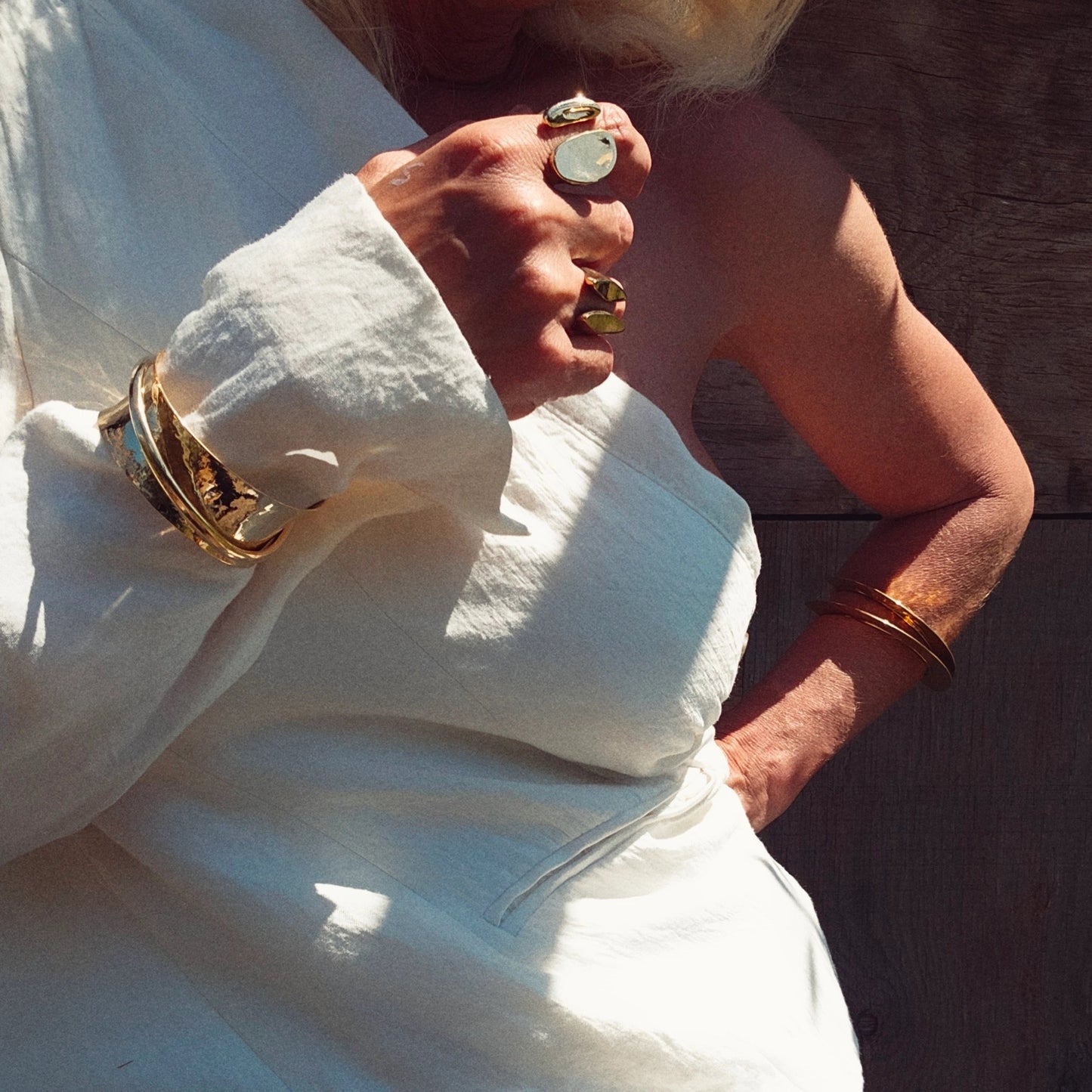 Brass Organic Orb Ring