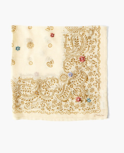 Embroidered Daisy Bandana