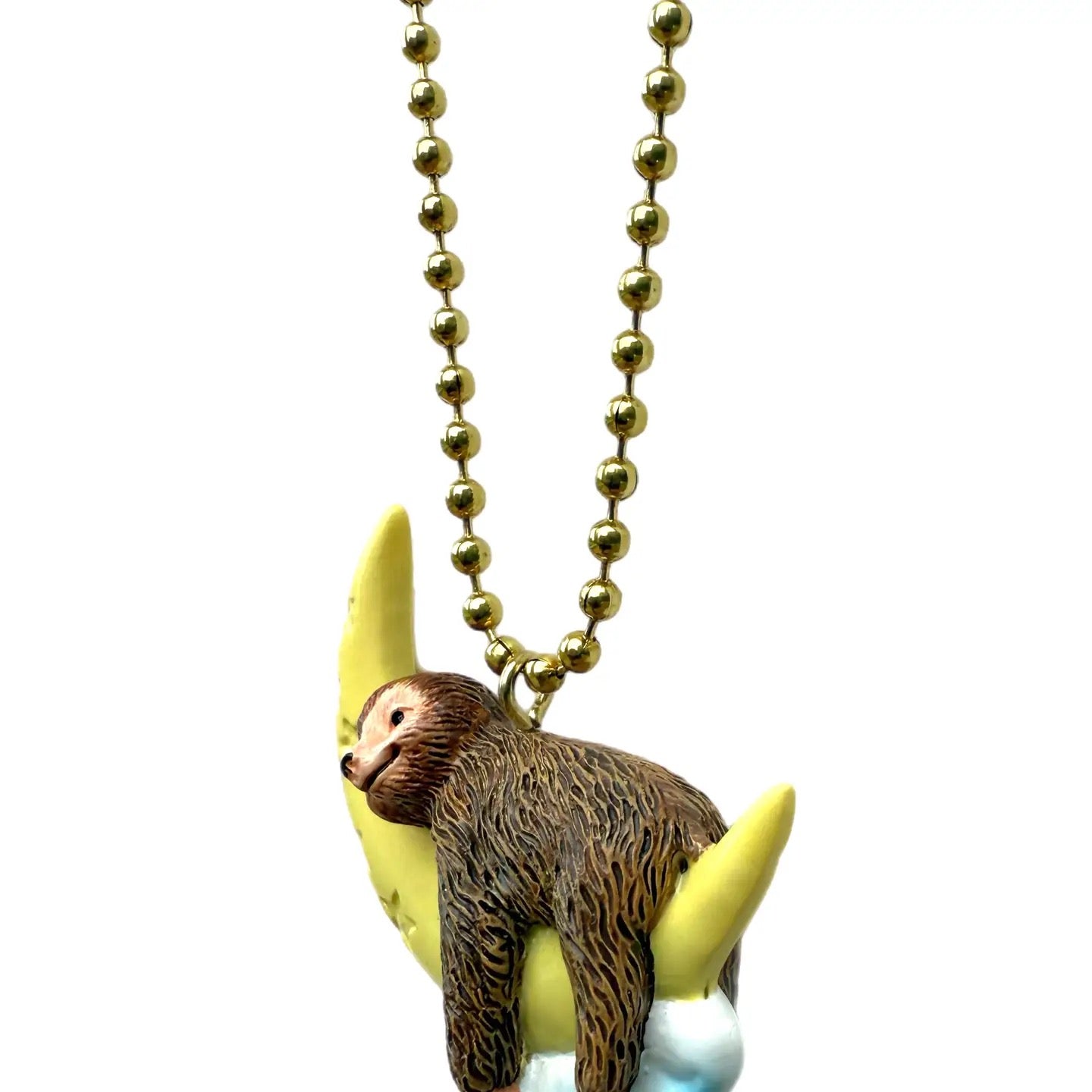 Glow in the Dark Sleepy Sloth Necklace