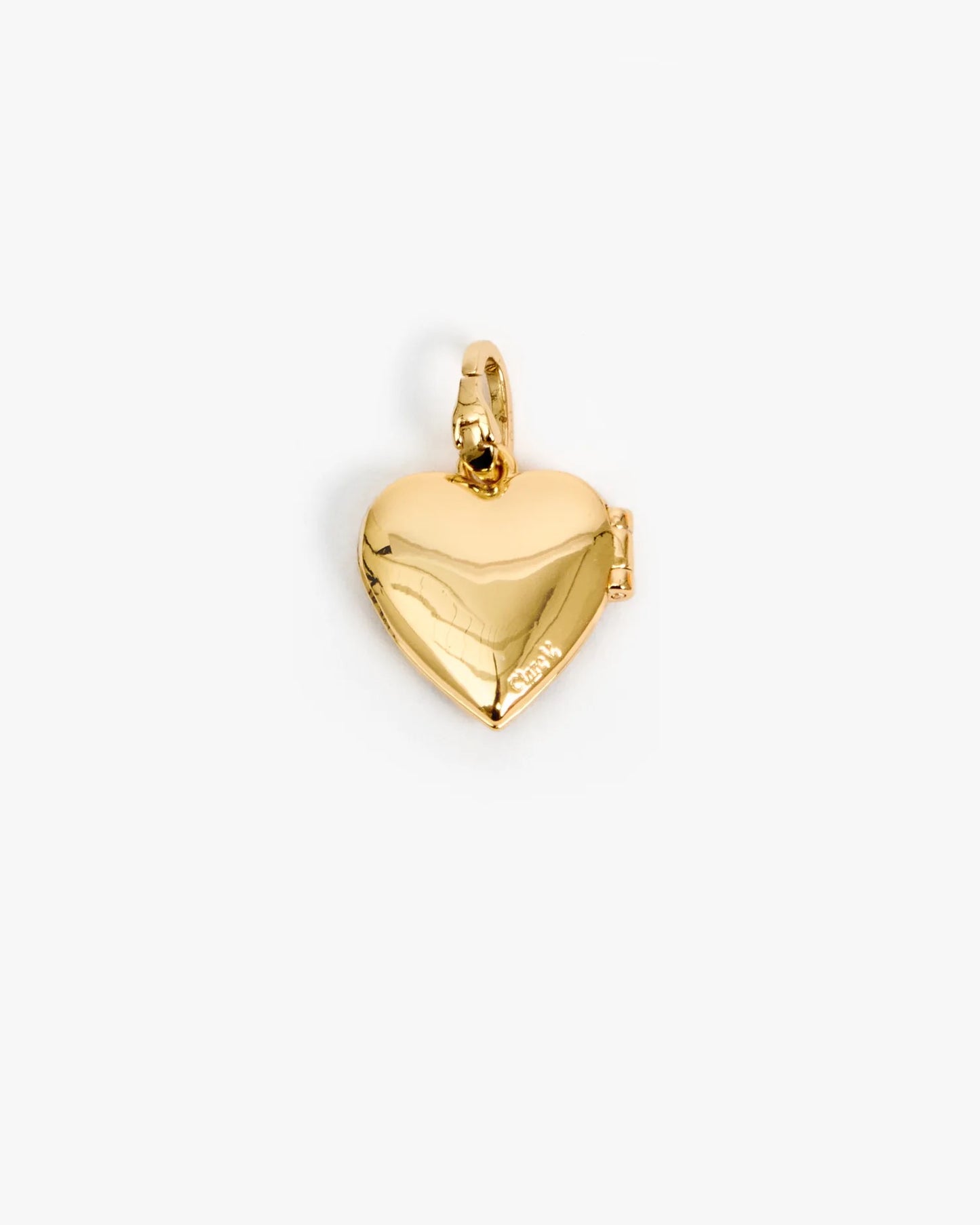Stripe Heart Locket Charm