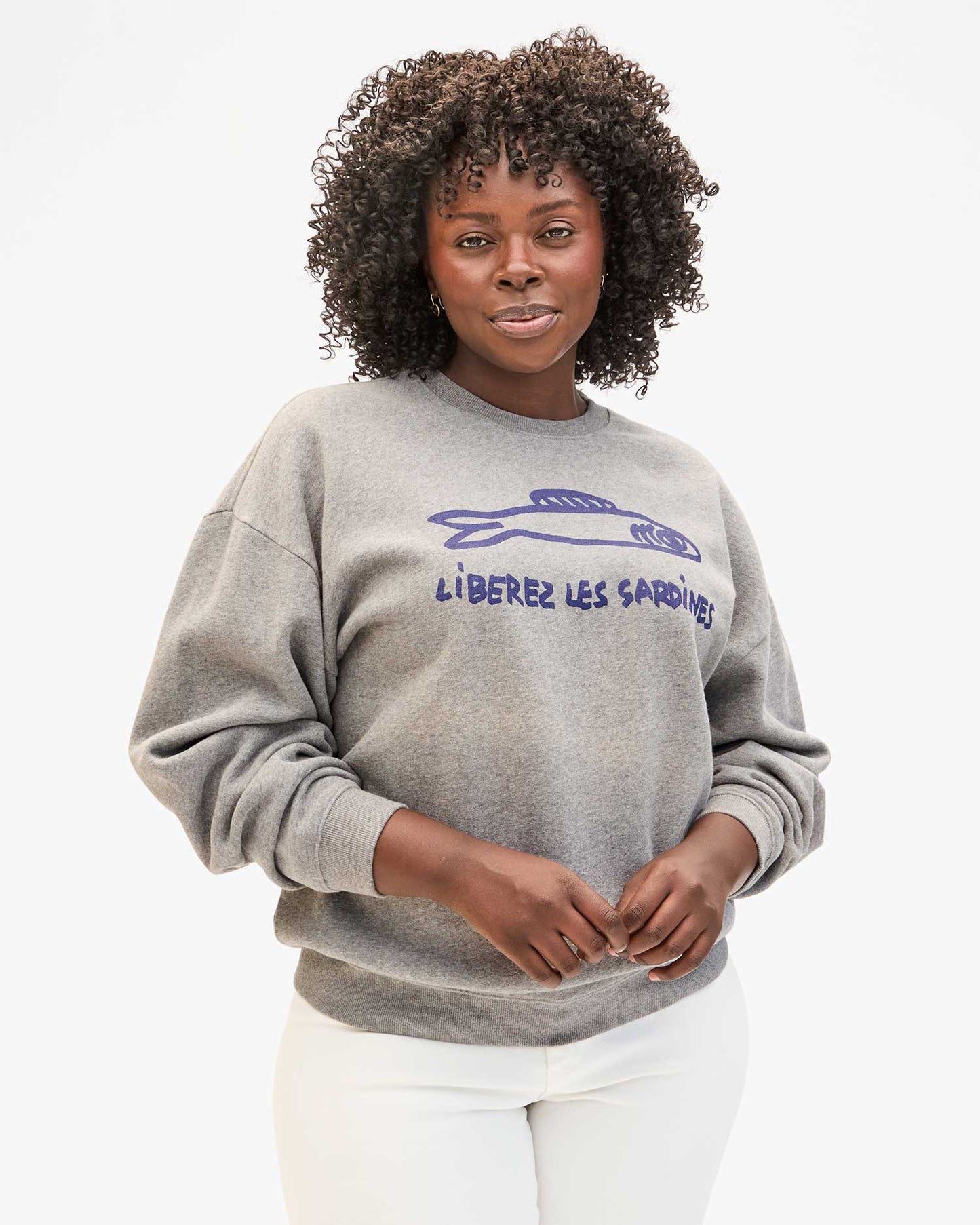 Oversized Sweatshirt with Sardines