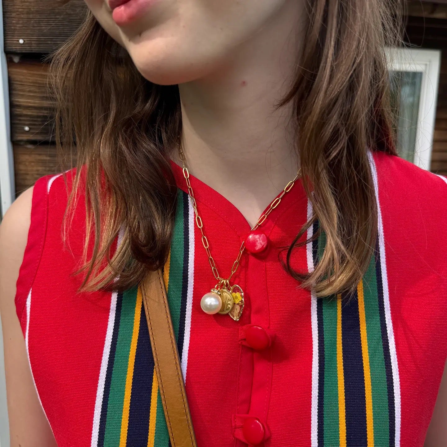 Pearl Floral Love Necklace