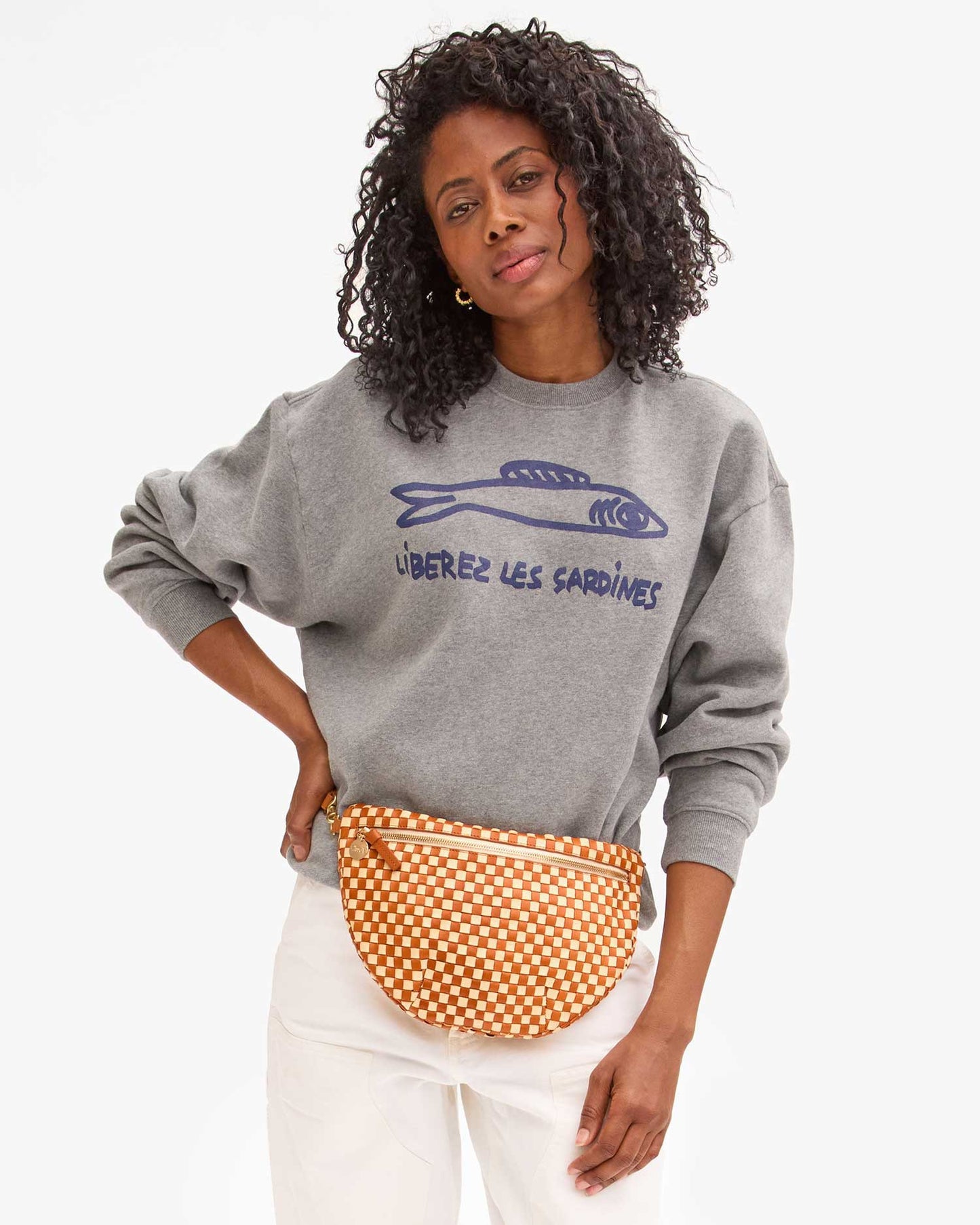 Oversized Sweatshirt with Sardines
