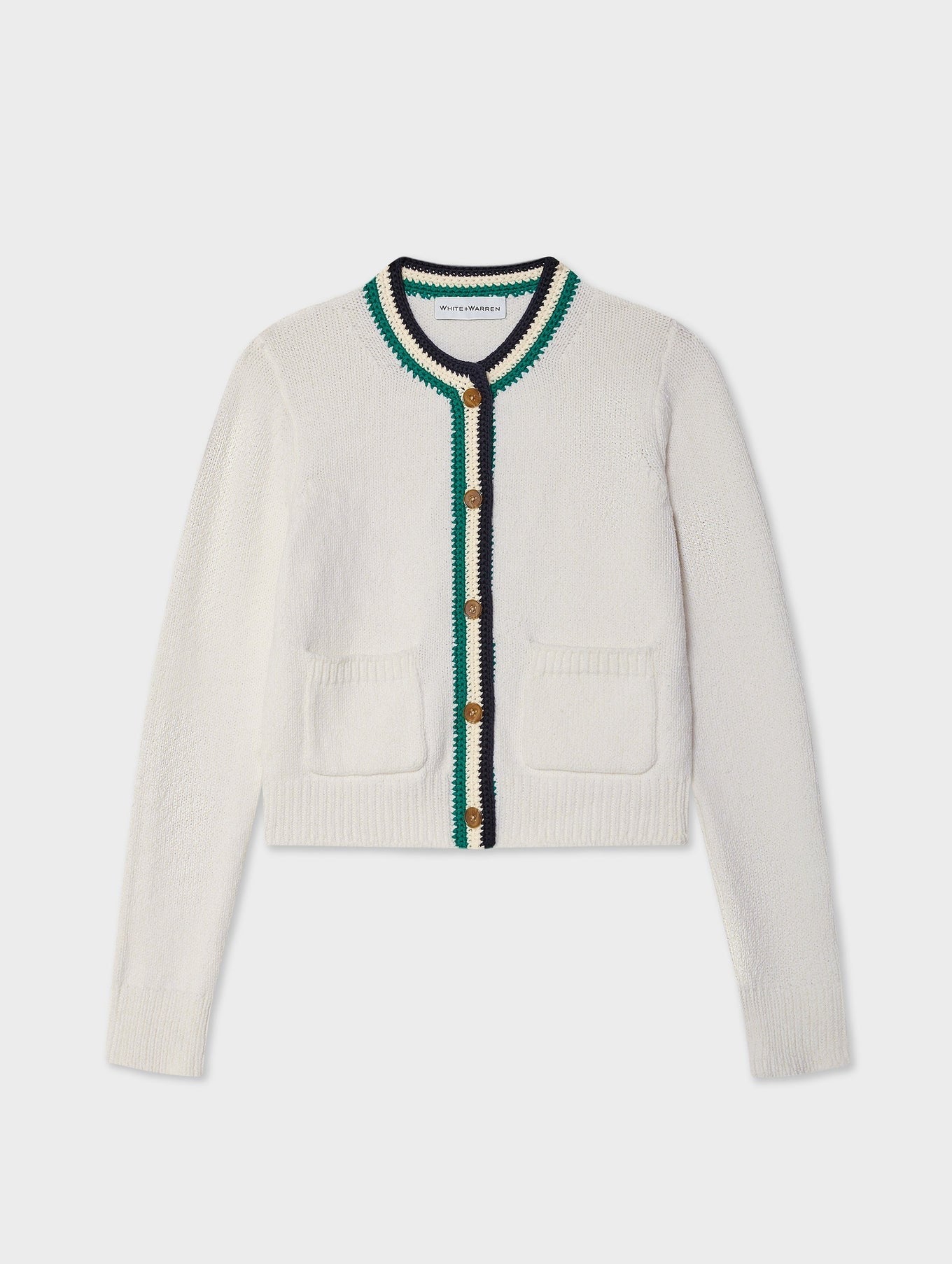 Lofty Cotton Crochet Trim Cardigan