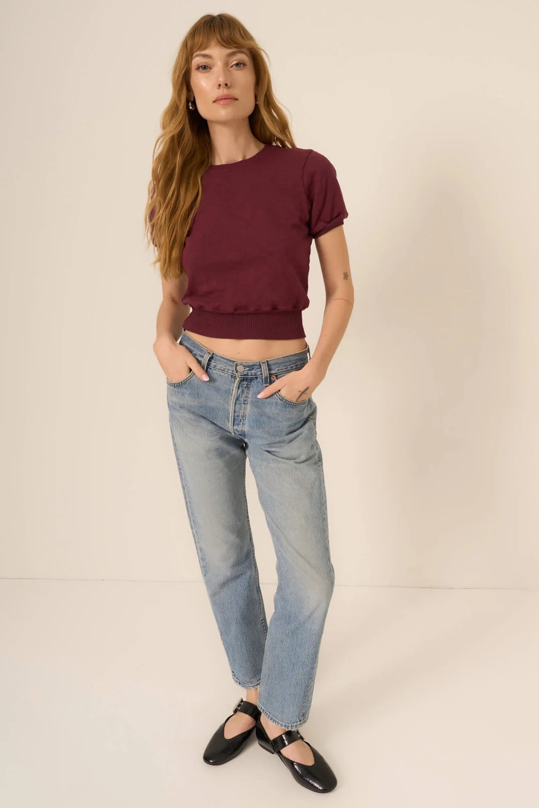 Stay Awhile Short Sleeve Sweatshirt