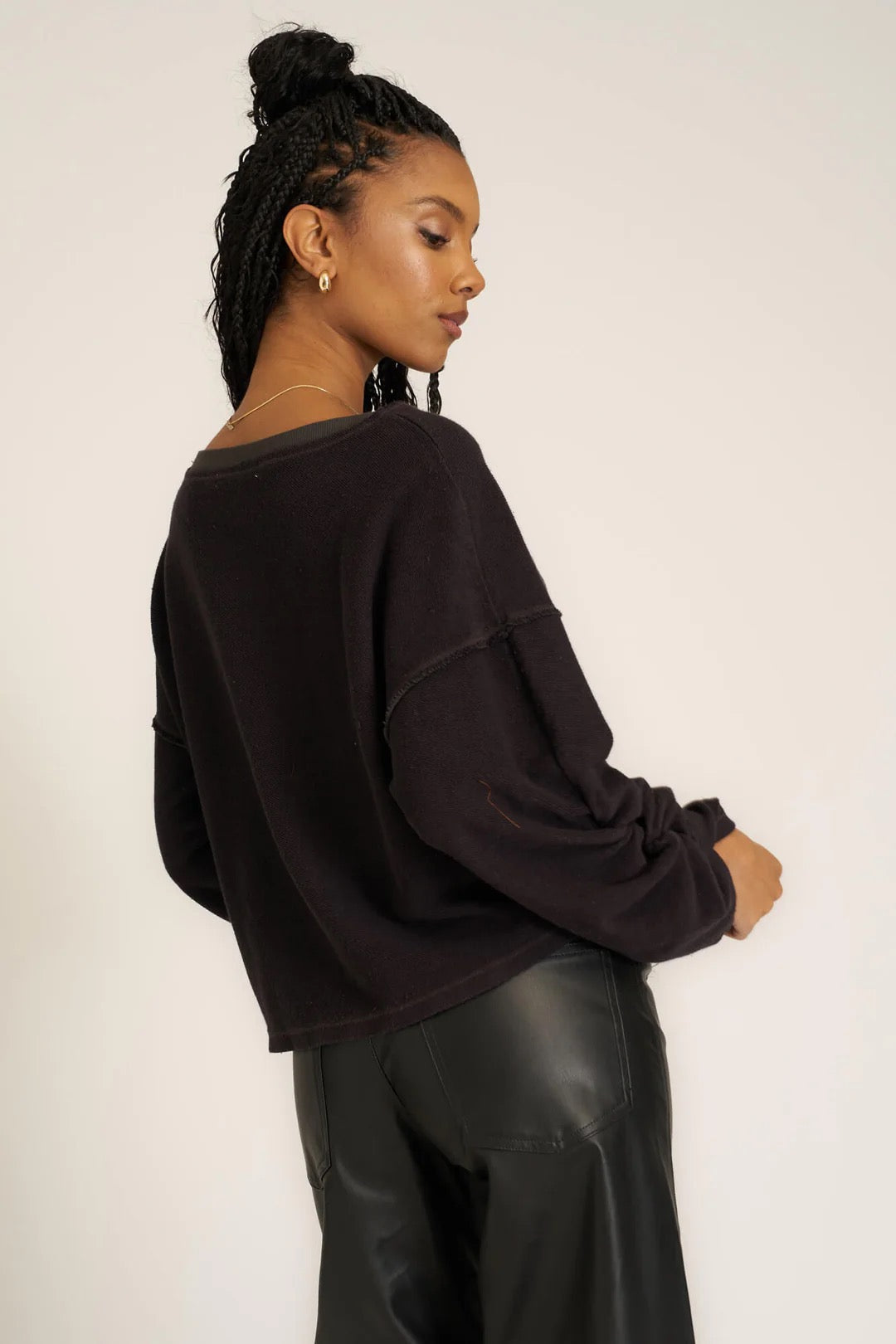 Callie Ruched Sleeve Sweatshirt