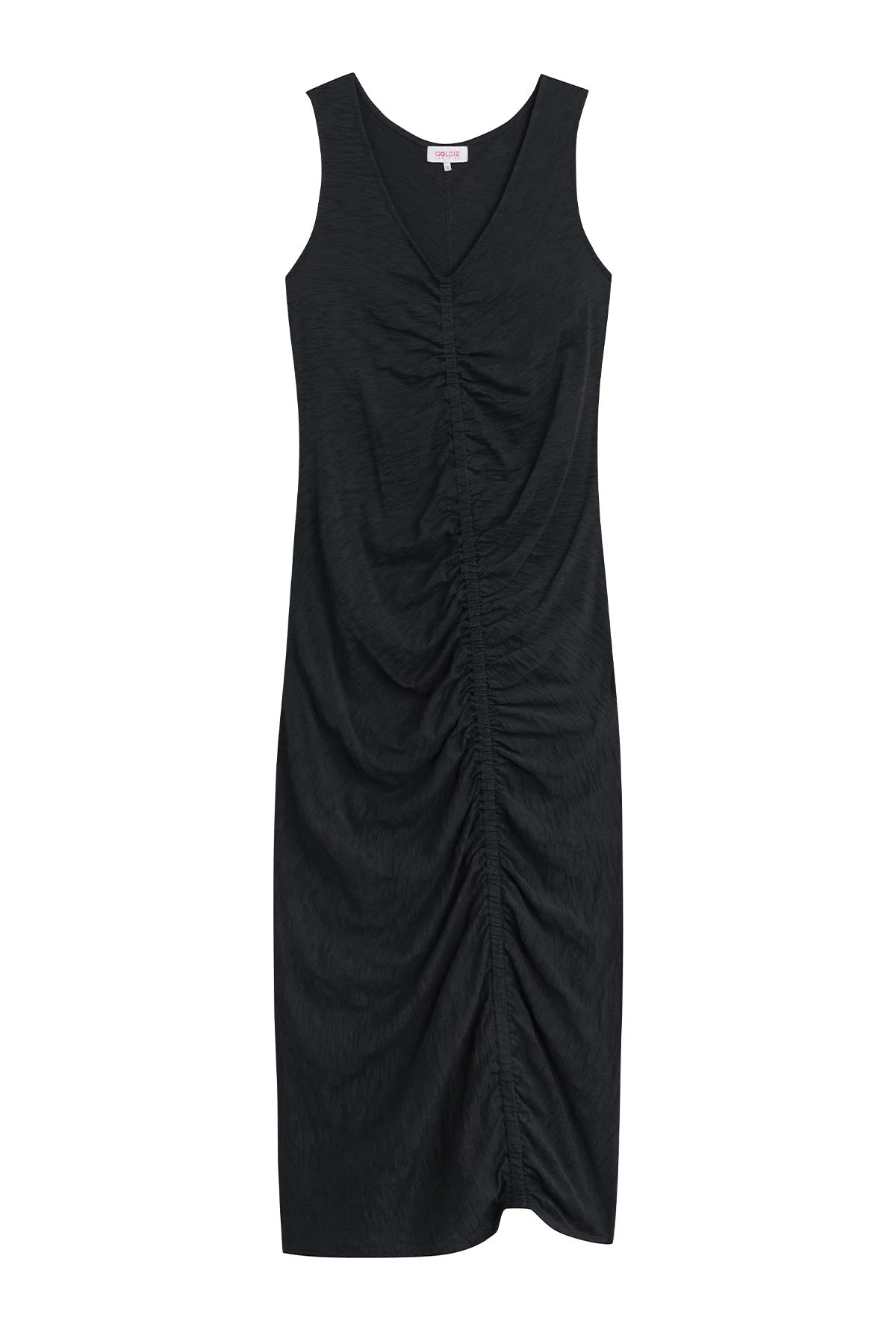 V Neck Ruched Dress