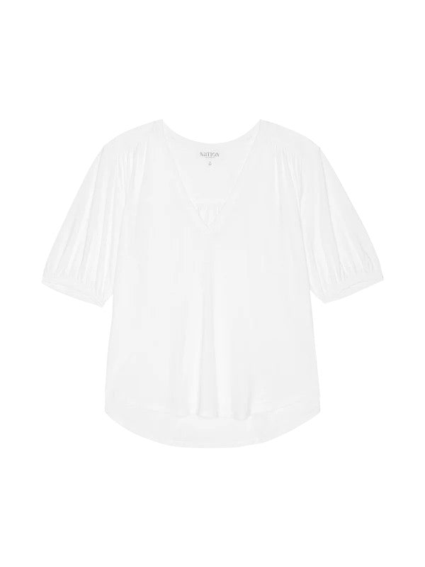 Edie Shirred Shoulder Top