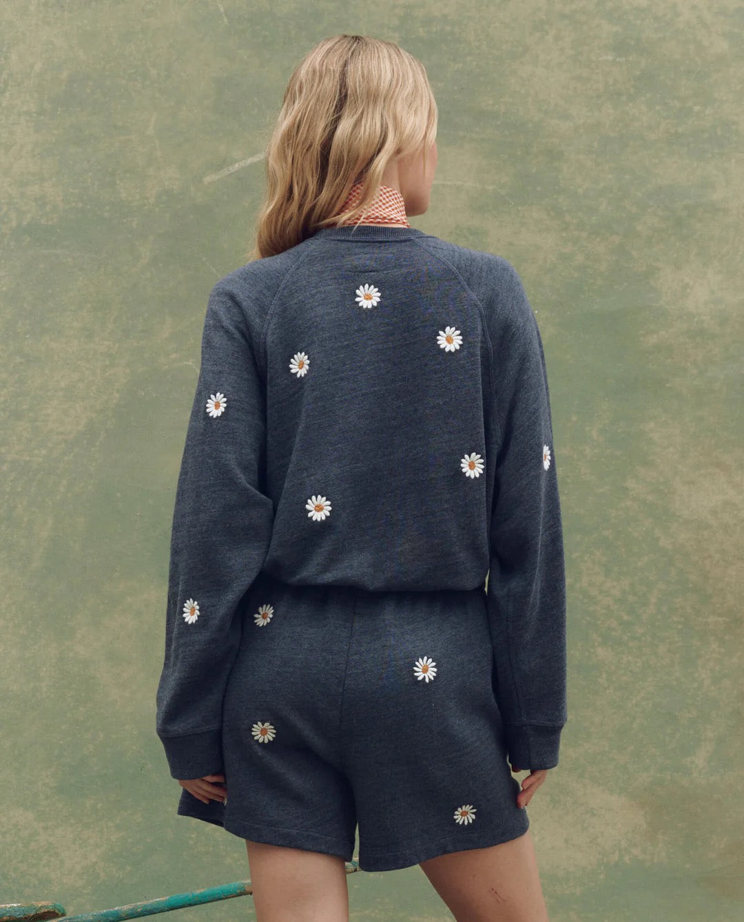 The Slouch Sweatshirt w/ Daisy Embroidery