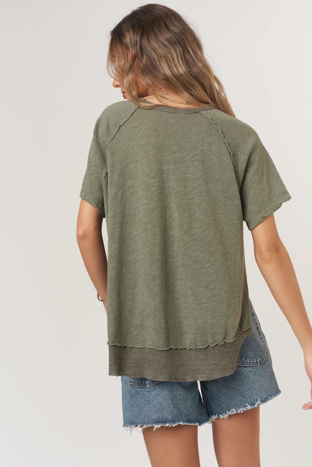 Lina Textured Scoop Neck Tee