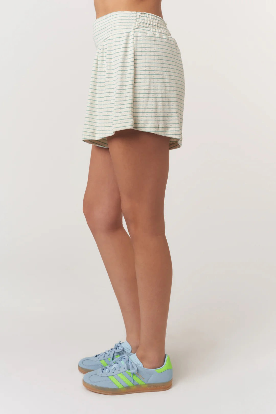 Iris Striped Smocked Short
