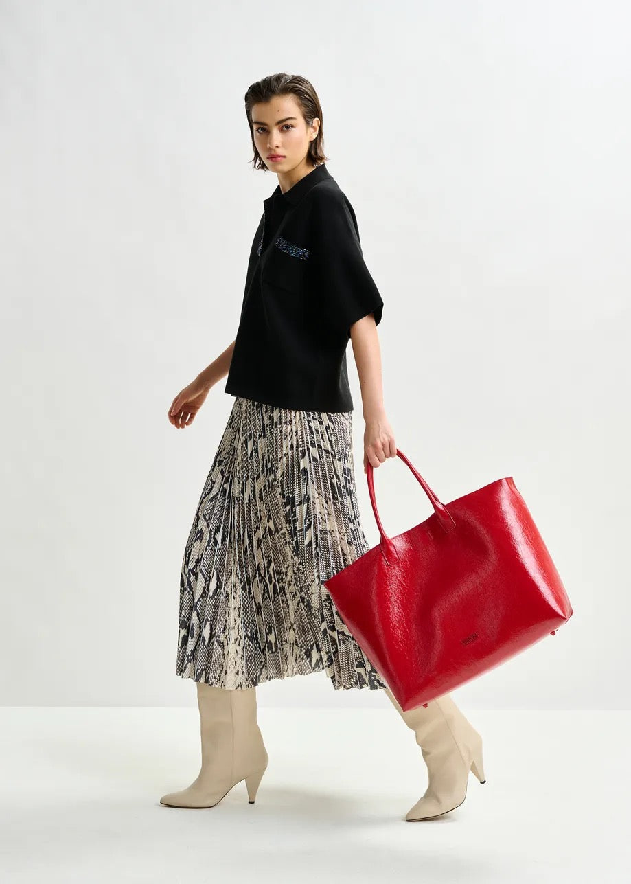 Indira Pleated Midi Skirt