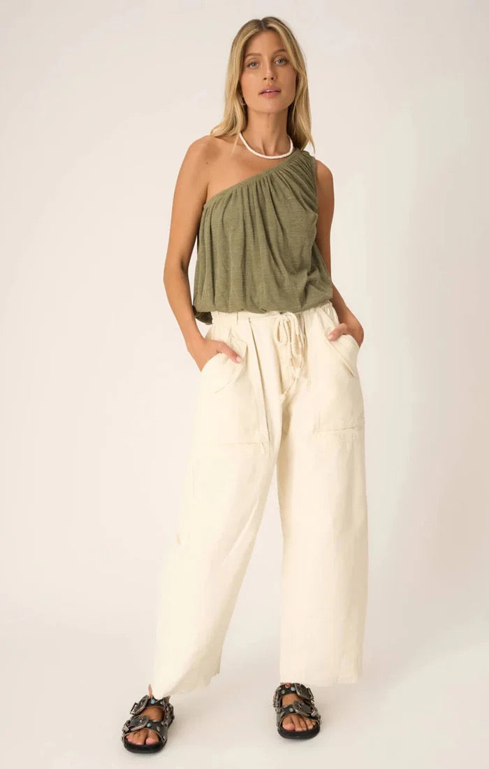 One Shoulder Bubble Tank