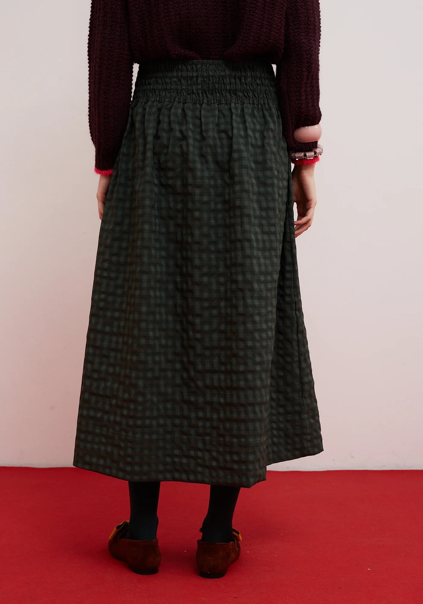 Plaid Midi Skirt