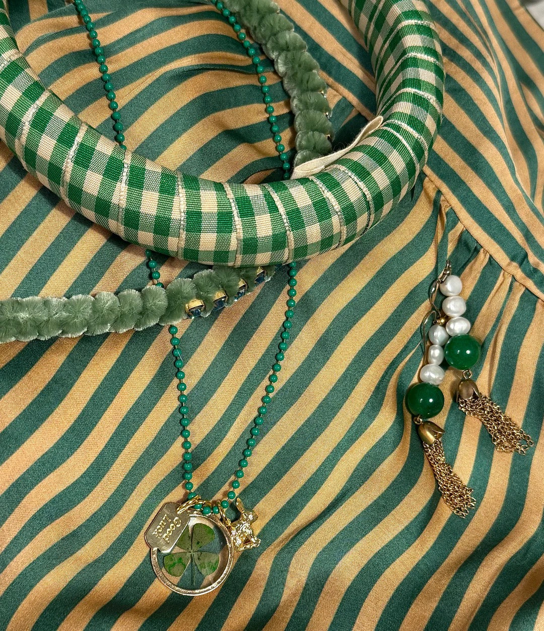 St Patricks Good Luck Charm Necklace