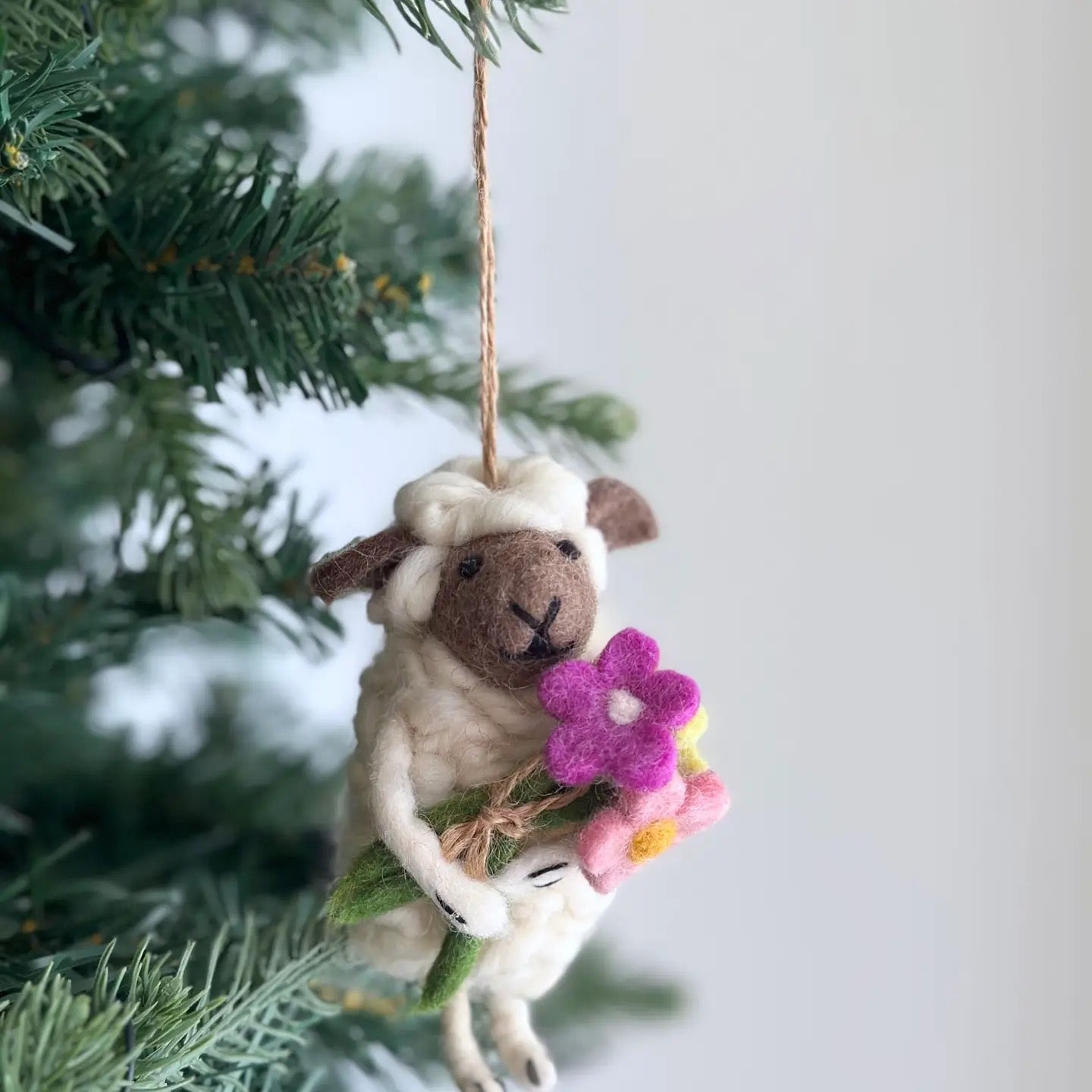 Sheep with a Bouquet Ornament