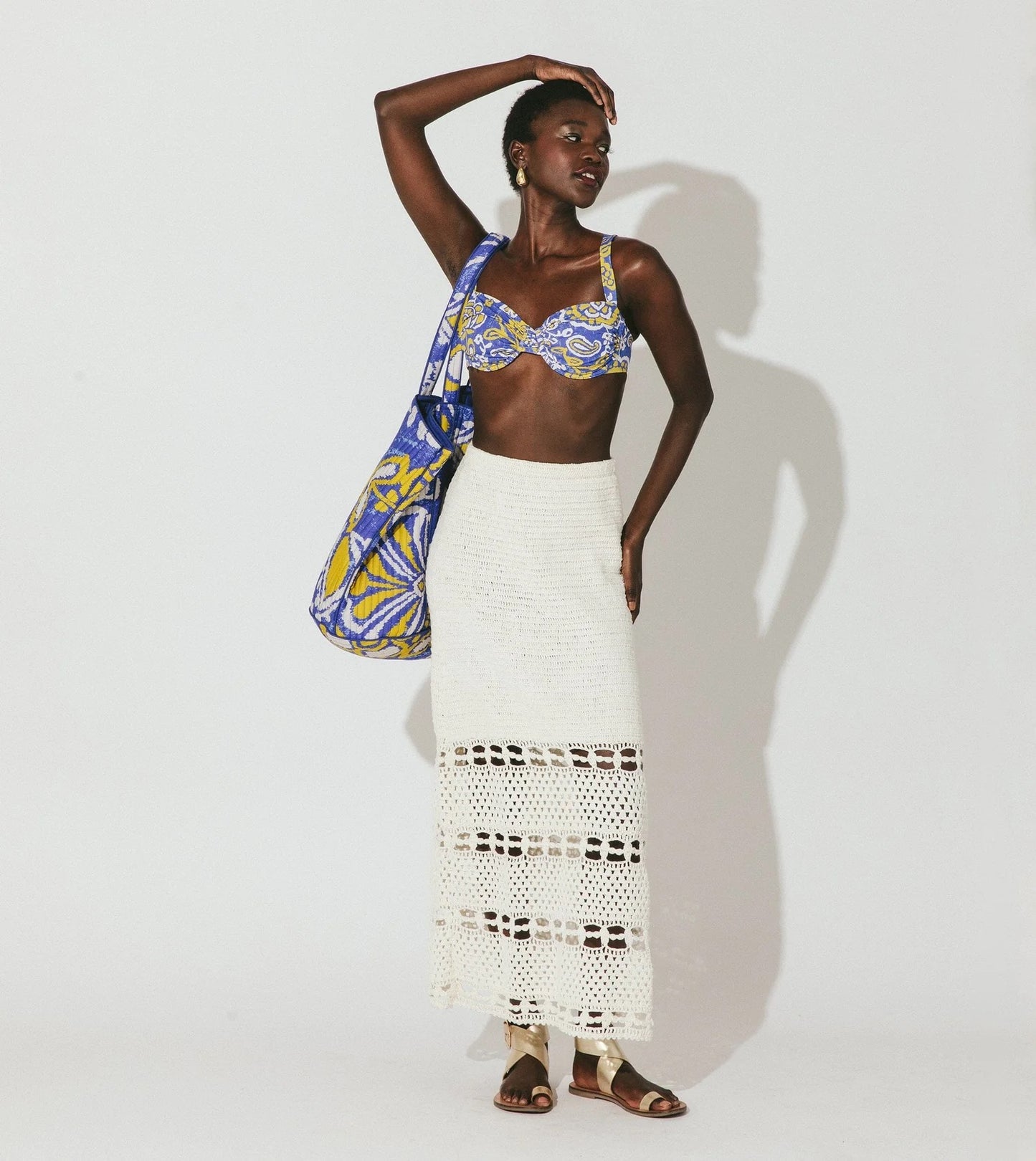 Adela Crochet Midi Skirt