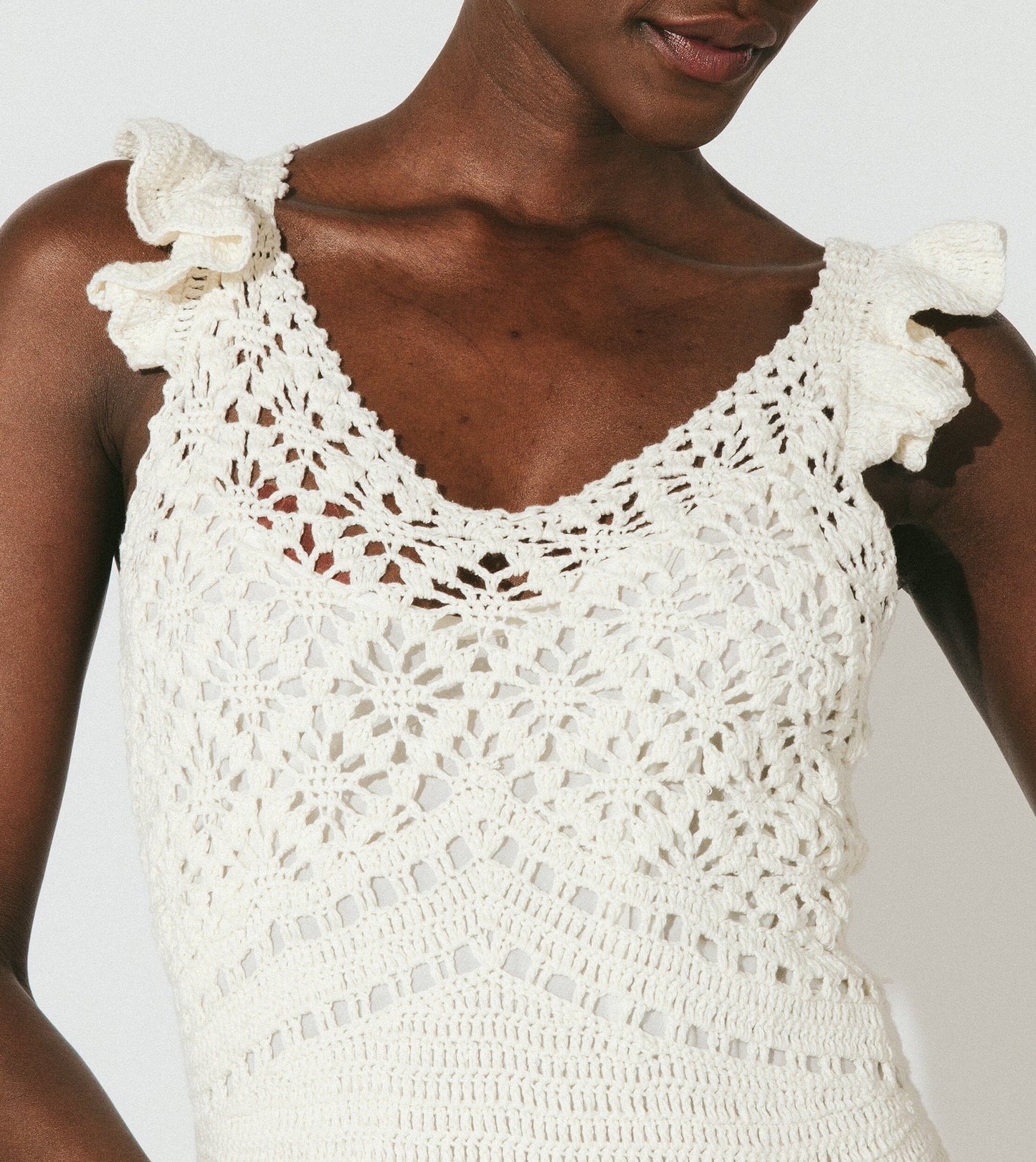 Janis Crochet Midi Dress