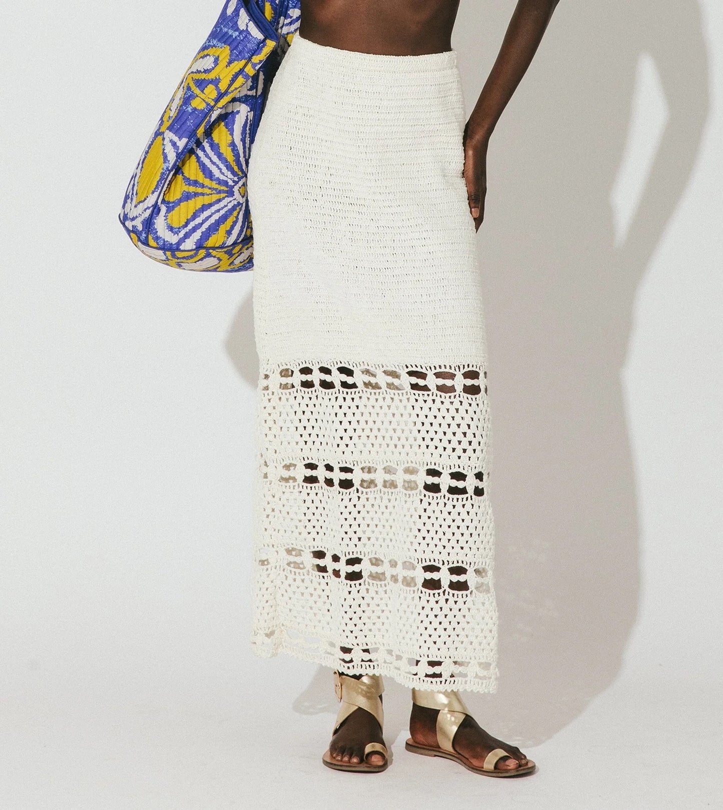 Adela Crochet Midi Skirt