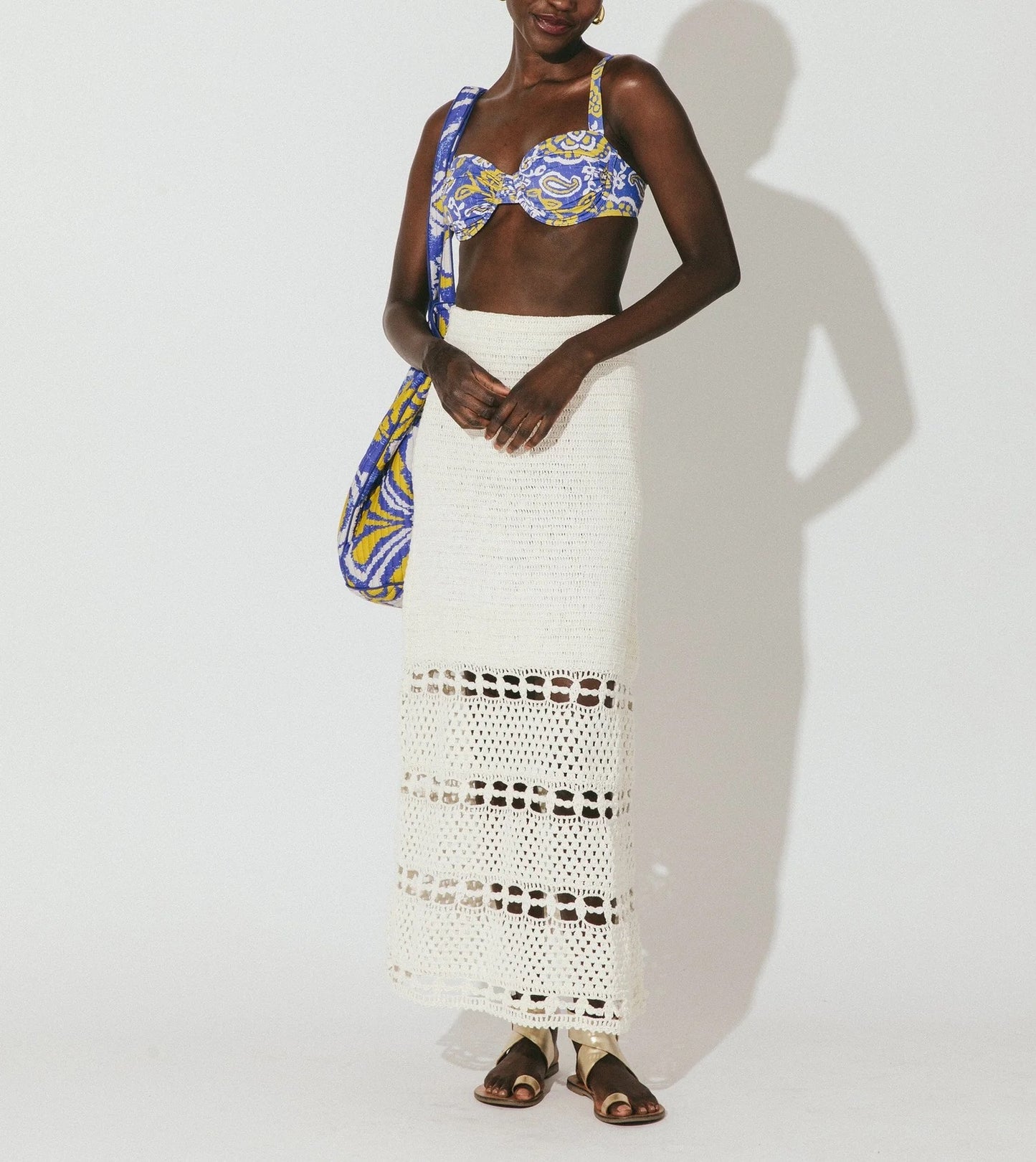 Adela Crochet Midi Skirt