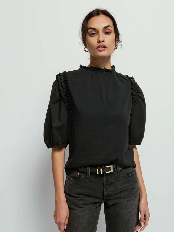Roya Ruched Neck Top