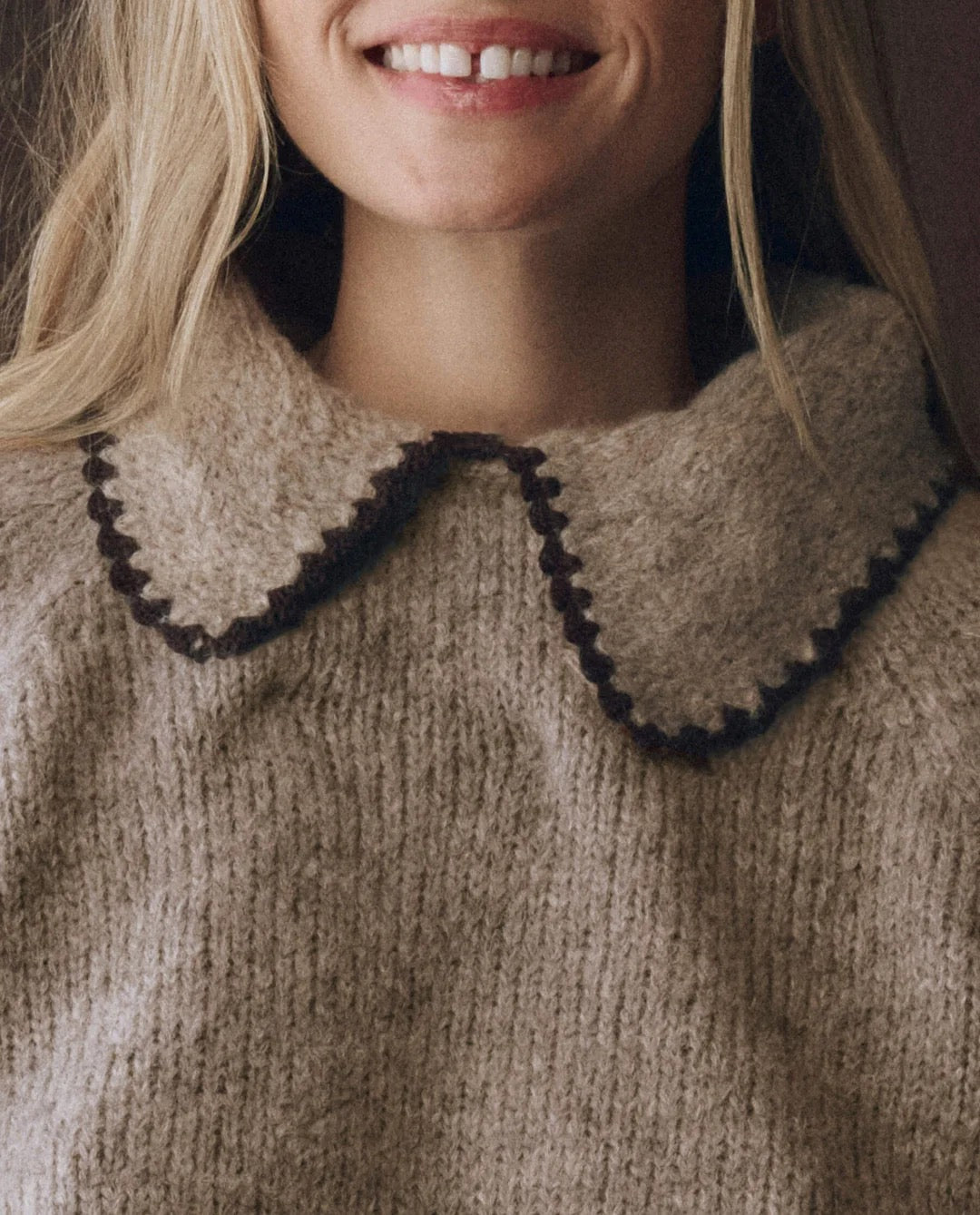 The Crochet Collar Pullover