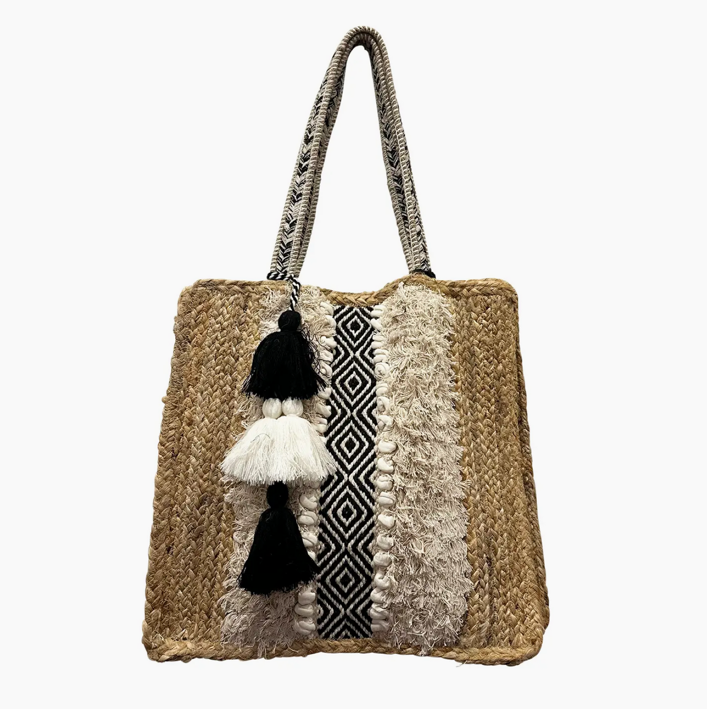 Fringy Jute Tote