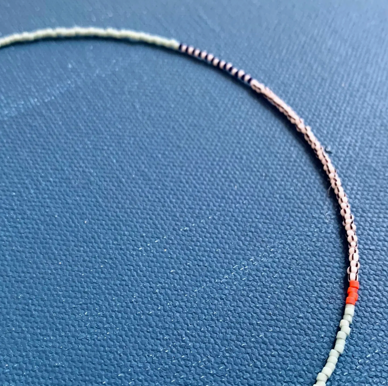 Iceberg Blue Thinnest Line Necklace