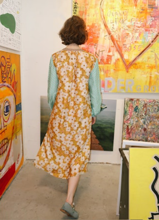 Amelie Deep V-Neck Dress