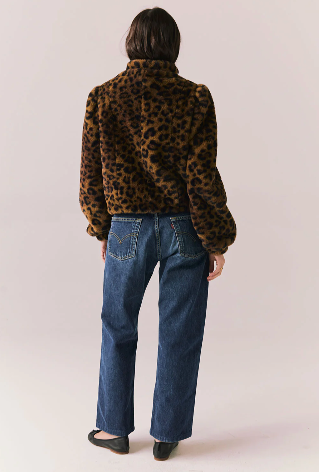 Leopard Puff Sleeve Jacket