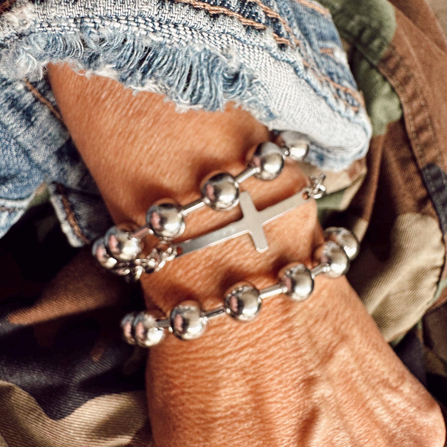 Polished Ball Chain Bracelet: 7