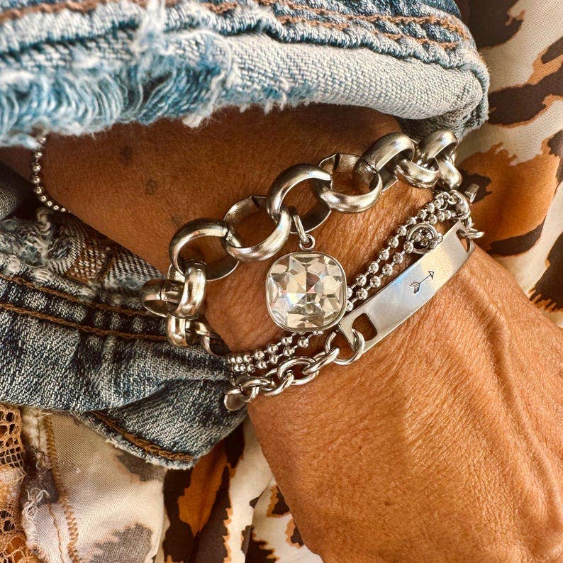 SS Sparkle Charm Bracelet