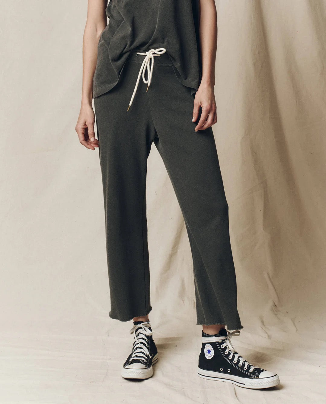 The Wide Leg Cropped Sweatpant