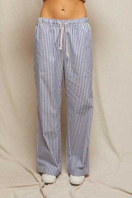Andi Cotton Poplin Striped Pants