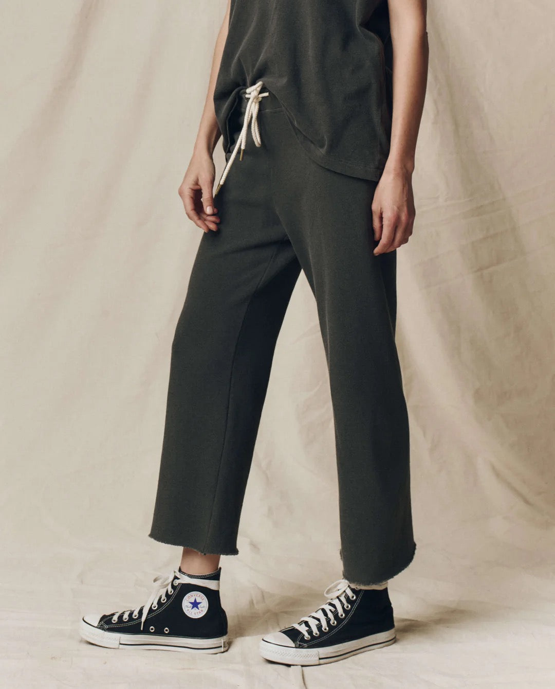 The Wide Leg Cropped Sweatpant