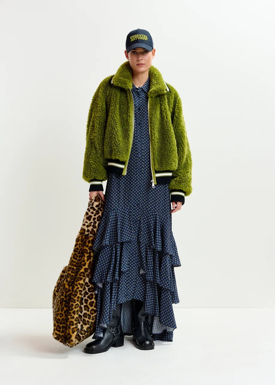 Twill Faux Fur Jacket