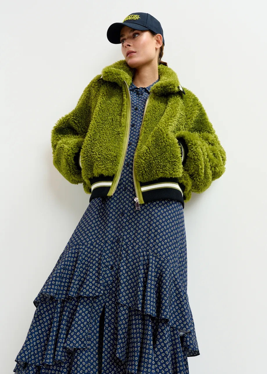 Twill Faux Fur Jacket